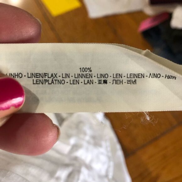 Massimo Dutti Ruffle Linen Hidden Front Button Up Blouse Size 36 - Picture 13 of 13